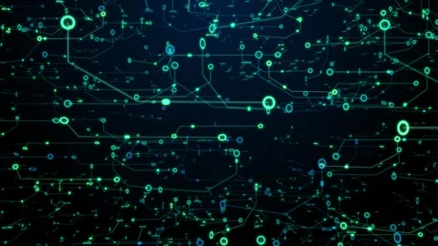 Neural Network Circuit Data Processing Stock Footage 276947321