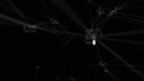 A neural network collects and processes data for learning. Seamless loop. Stock Footage 238966010
