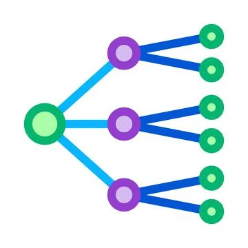 Neural network color icon vector illustration sign Illustrazione stock