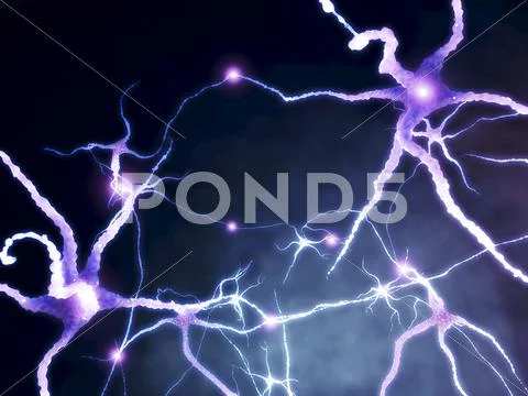 Neural network, computer artwork Stock Illustration