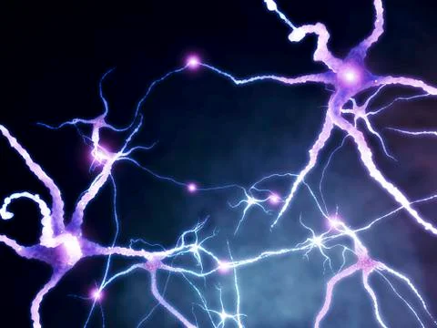 Neural network, computer artwork Stock Illustration