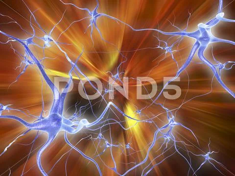 Neural network, computer artwork Stock Illustration