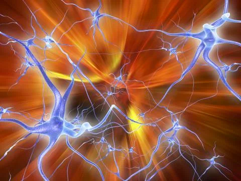 Neural network, computer artwork Stock Illustration
