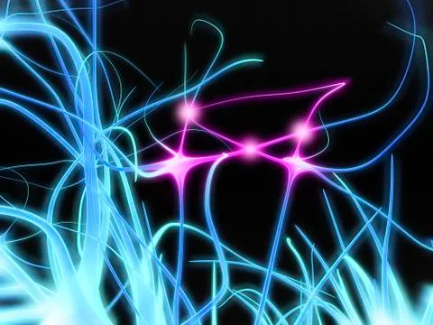 Neural network, computer artwork Stock Illustration