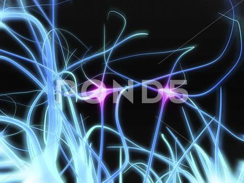 Neural network, computer artwork Stock Illustration