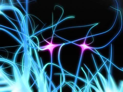 Neural network, computer artwork Stock Illustration