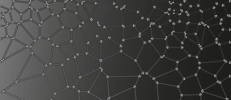 Neural network concept. Connected cells with links. High technology process.. Stock Illustration
