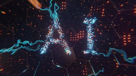 Neural network concept, synapses, seamless looped 3d anmation for motion design Stock Footage 256101196