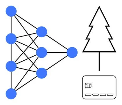 Neural Network Connecting to Financial Data Transmission and Digital Connec.. イラスト素材