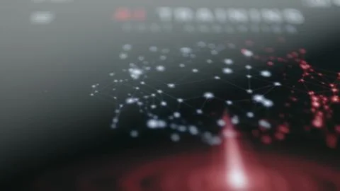 Neural Network Cost Analytics Data Visualization 库存照片