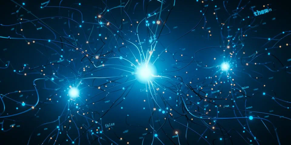 Neural Network Data Flow イラスト素材