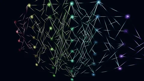 Neural Network Data Flow Shader 4K Stock Footage 338383765