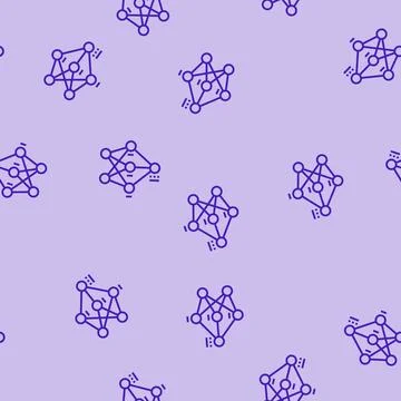 Neural network diagram machine learning line seamless pattern Illustrazione stock