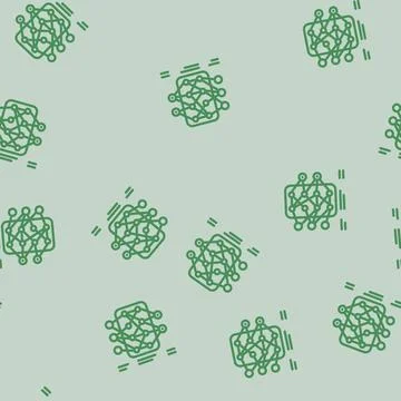 Neural network diagram machine learning line vector seamless pattern Illustrazione stock