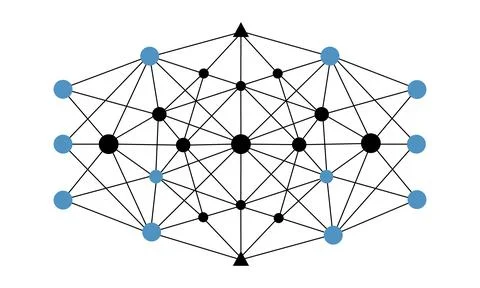 Neural Network Diagram Vector. Artificial Intelligence Machine Learning Stock Illustration