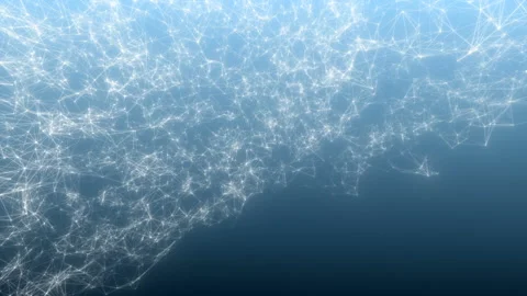 Neural network. Digital blue background. Seamless loop. Stock Footage 101891175