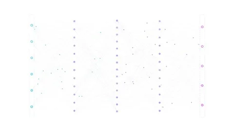 Neural Network Engine Visualisation Abstract Data Flow Processing 스톡 동영상 334018290