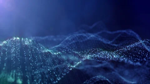 Neural network of glowing dots. Seamless loop animation 3D render. Abstract a Stock Footage 102321324