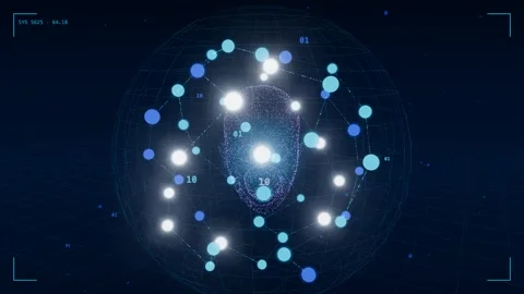 Neural network glowing nodes ai Stock-Footage 340022946