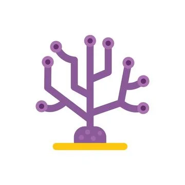 Neural network growing like a plant, artificial intelligence concept イラスト素材