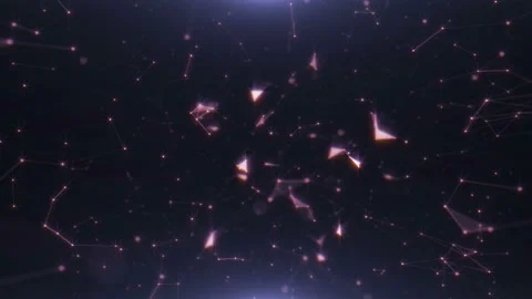 Neural network growth in artificial intelligence. Glowing neuron cell on dark Stock Footage 112869628