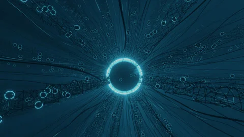 Neural Network Hub Digital Loop Video stock 332328045