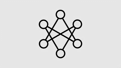 Neural Network Icon Animation Seamless Loop 4K Transparent Background Stock Footage 325825540