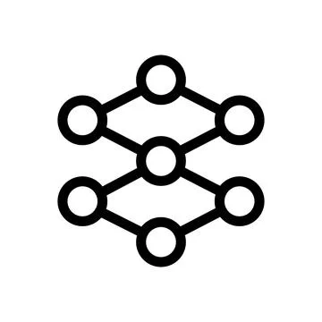 Neural network icon design in simple style. Vector. Stock Illustration