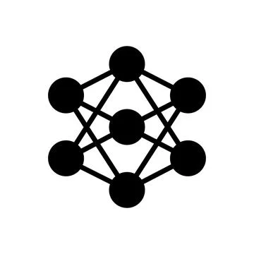 Neural network icon in flat style. Vector. Stock Illustration