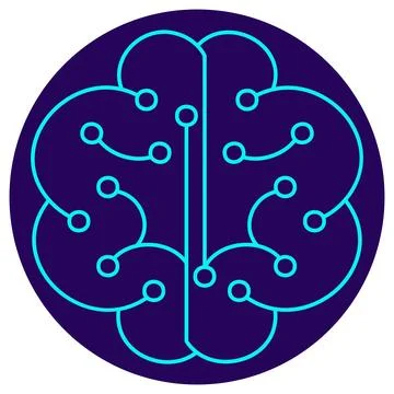 Neural Network icon. Vector thin line illustration Stock Illustration