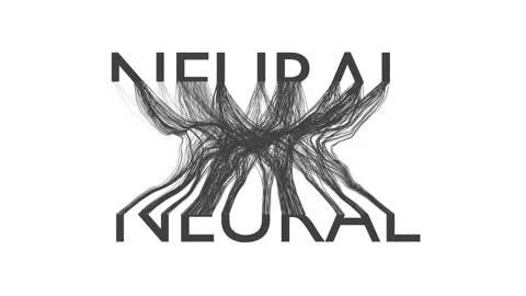 Neural Network Line Distortion Animation with Splitting Effect. Abstract Neural. Stock Footage 322799161