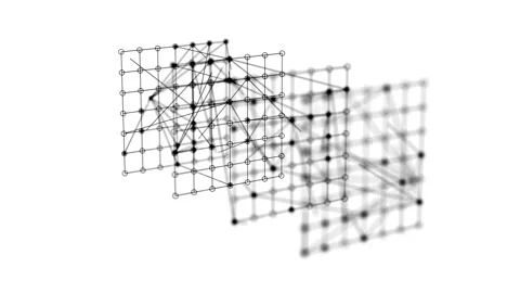 Neural Network Loop – Artificial Intelligence and Machine Learning. Stock Footage 342320308