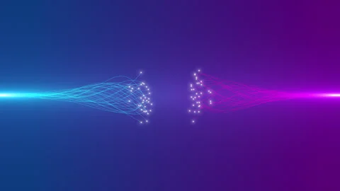  Neural Network Loopable Animation with Lines and Dots Stock Footage 314417258