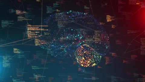 Neural Network Machine Learning AI Brain Data Algorithm Processing Advanced Syst Video stock 288906952