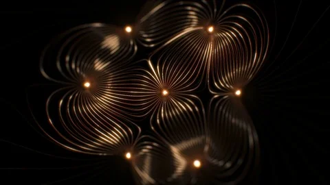 Neural network / Magnetic fields animation. Stock Footage 69910505