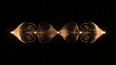 Neural network / Magnetic fields animation. Stock Footage 69911023