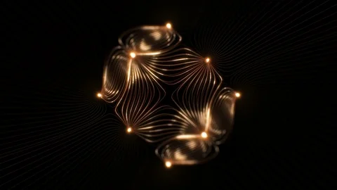Neural network / Magnetic fields animation. Stock Footage 69911039