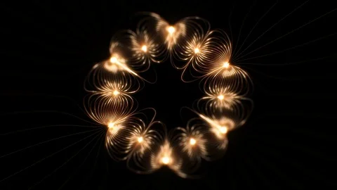 Neural network / Magnetic fields animation. Stock Footage 69911923