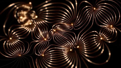 Neural network / Magnetic fields animation. Stock Footage 69912613