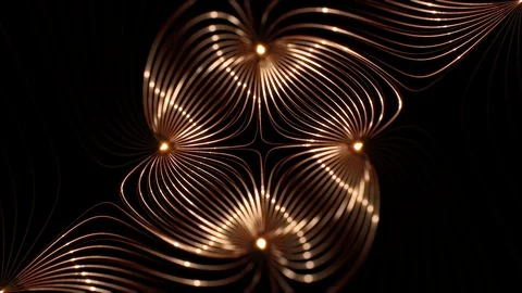 Neural network / Magnetic fields animation. Stock Footage 69912639