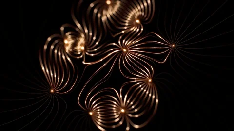 Neural network / Magnetic fields animation. Stock Footage 69912775
