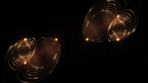Neural network / Magnetic fields animation. Stock Footage 69912874