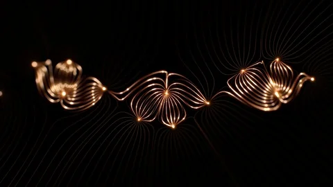 Neural network / Magnetic fields animation. Stock Footage 69912879