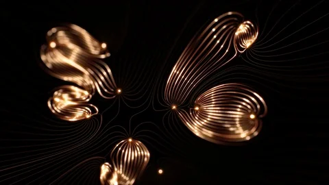 Neural network / Magnetic fields animation. Stock Footage 69913666