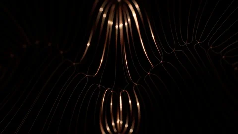 Neural network / Magnetic fields animation. Stock Footage 69913780