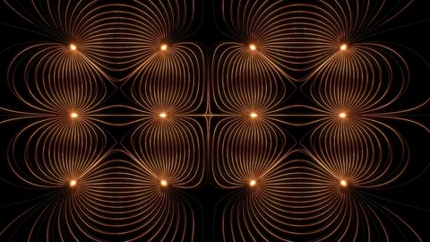 Neural network / Magnetic fields animation. Stock Footage 69913921