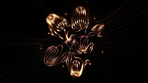 Neural network / Magnetic fields animation. Stock Footage 69913948