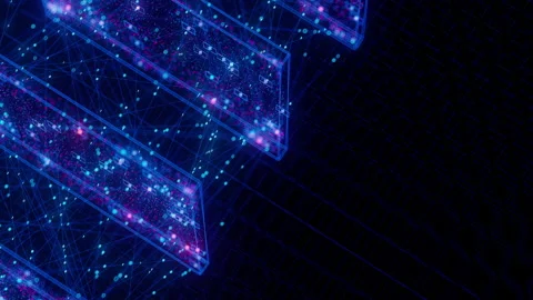 Neural network model, LLM structure animation. AI big data processing Stock Footage 320892553