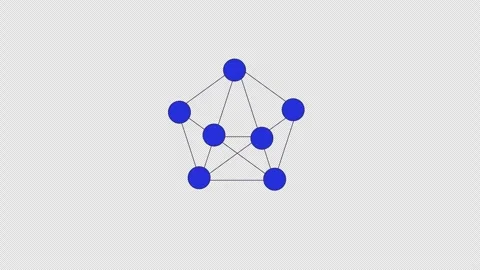 Neural network node connection 2D cartoon object animation Stock Footage 324027806