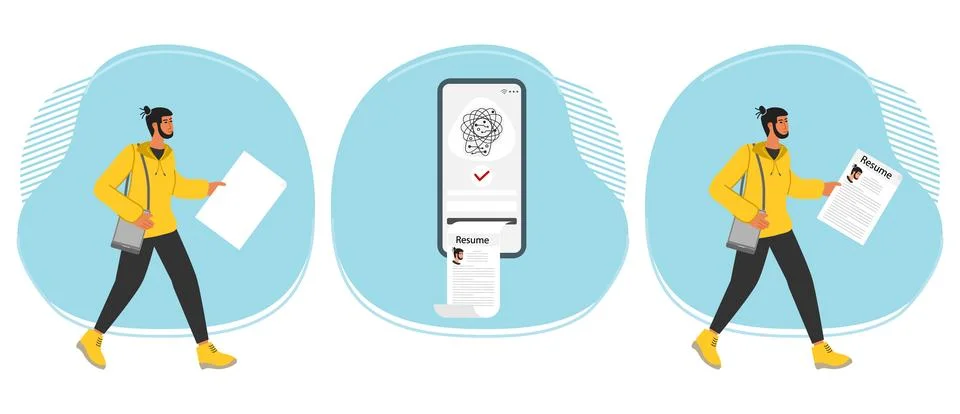 Neural network OpenAI Chat Bot People Resume Cell Stock Illustration